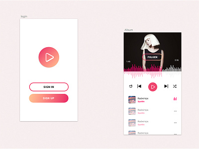 Musicapp Light Version design musicapp product design uxui