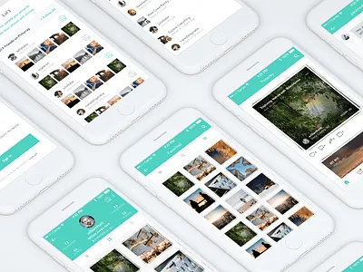 Picturray Mobile App app design green interaction ios iphone mobile ui ux while