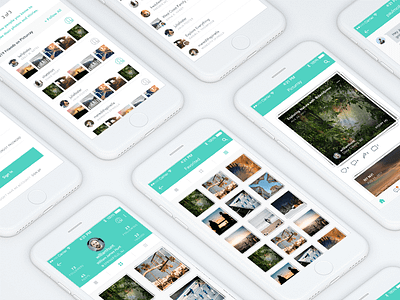 Picturray Mobile App app design green interaction ios iphone mobile ui ux while