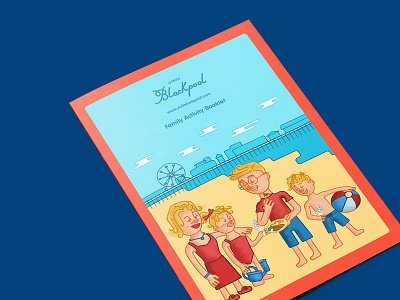 Visit Blackpool beach blackpool character colour holiday illustration vector
