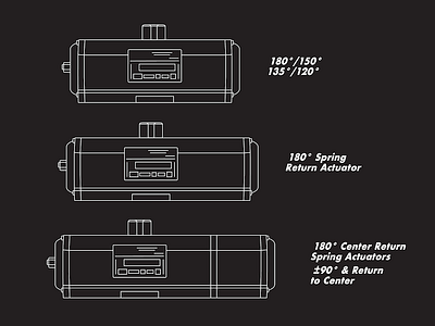 90-180 Degree & Center Return Actuators center return actuators