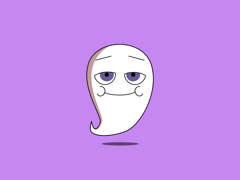 Practice 2d animation blink expression ghost illustration motion practice sketch vector