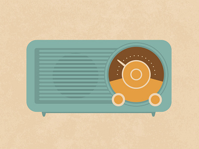 Radio 2/3 design icon media old radio retro style vector vintage