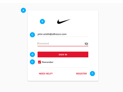 Login component framework login ui ux