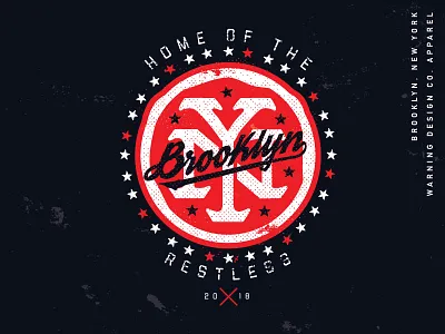 Brooklyn badge branding brooklyn fashion grit grunge logo new york t shirt typography