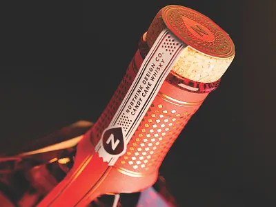 Northink Design Co. Candy Cane Whisky alcohol bottle canada candy cane christmas holiday gift label northink packaging red toronto whisky