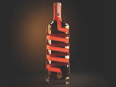 Northink Design Co. Candy Cane Whisky alcohol bottle canada candy cane christmas holiday gift label northink packaging red toronto whisky