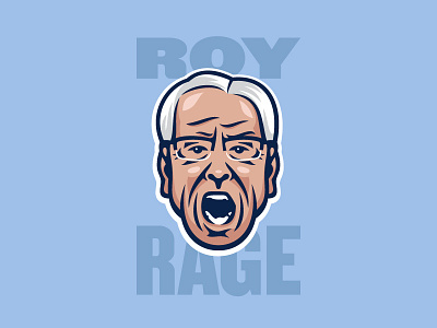 Angry Coaches: Roy basketball coach face head illustration madness march ncaa north carolina tar heels