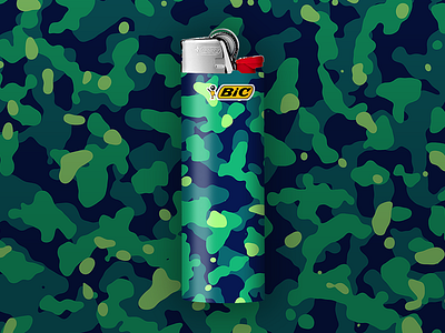 Moss BIC Lighter bic camo camouflage green lighter moss