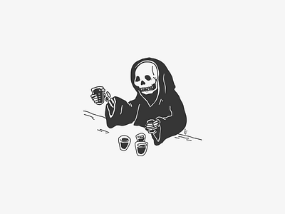 GRIM PARTY grim reaper illustration