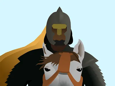 Knight game of thrones got horse illustration knight