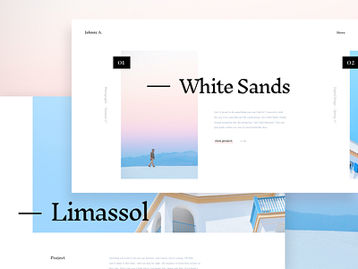 Portfolio color design gradient layout offset pastel photo portfolio ui ux web