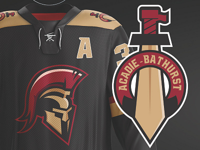 Titan Secondary Logo design hockey jersey logo sports sword titan uniform