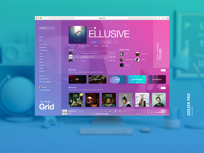 Deezer pro ui . design ui uxui