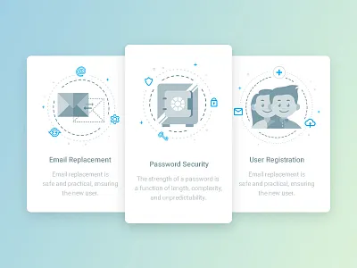 Email Illustration bluegray email empty state envelope icons illustration safe security ui user ux