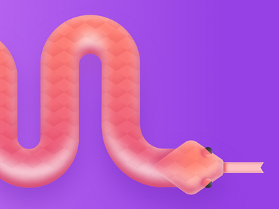 Coming! 🏃‍♀️ coming dribbble illustration pink slowly snake