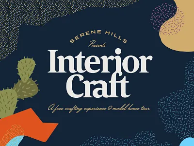 Interior Craft Event v.2 abstract cactus craft dots event type typography