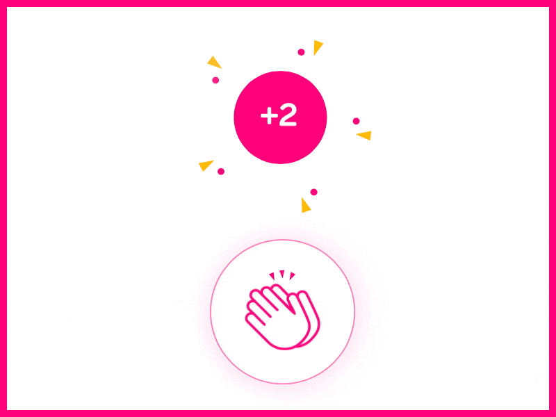 Medium Claps - Made in Flinto animation button celebration clap confetti flinto gamification medium ui