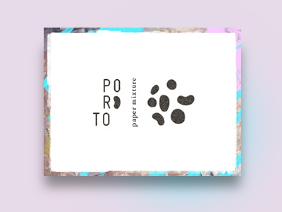 Poroto bean collage craft etsy experimental handmade identity japanese logo paper stamp texture