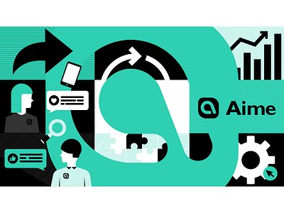 Work | AIME agency agency digital flat flow innovation logo marketing stats target tarject work