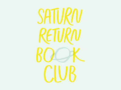 Saturn Return Book Club Logo hand drawn logo logotype typography