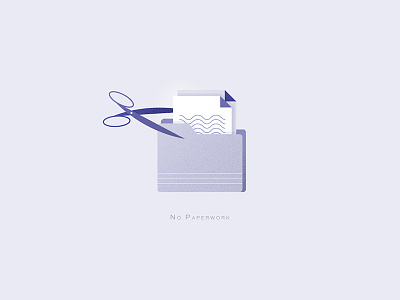 No Paperwork folder grain icon icon design monochromatic monochrome paperwork scissors texture