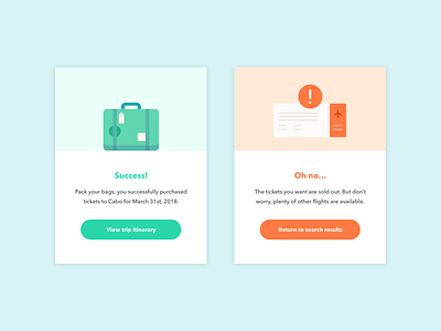 Daily UI 011: Flash Message daily ui failure flash message plane success ticket travel trip