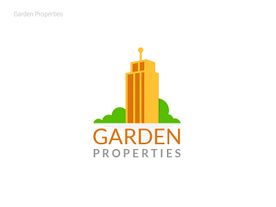 Garden Properties 2d logo custom logo detailed logo multi color typography