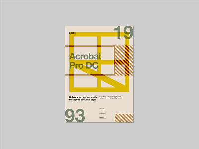 Adobe Acrobat DC Poster graphic design poster poster design swiss style typography typography poster