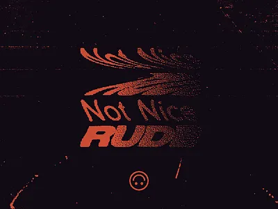 Not Nice grain risograph texture typography warped wavy xerox zine