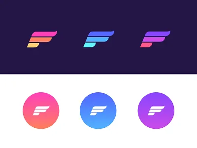 Pegasus Mark brand gradient logo mark pegasus wing