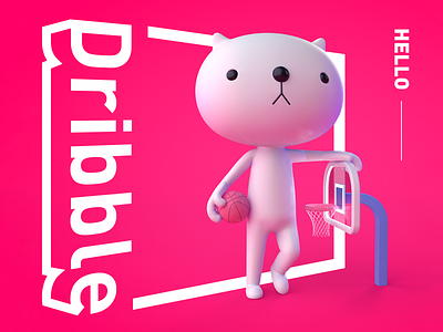 Hello Dribbble 3d c4d cinema4d dribbble first shot thanks