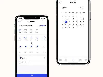 Mobile App Design - choose data app application clean data interaction ios mobile product task manager to do ui design