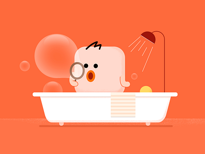 Blowing Bubbles a bath blowing bubbles take