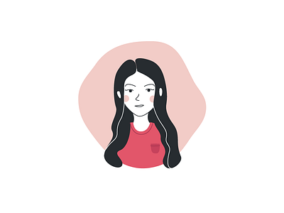 Self portrait illustration portrait simple vector women