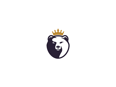 The King Bear bear crown design king logo