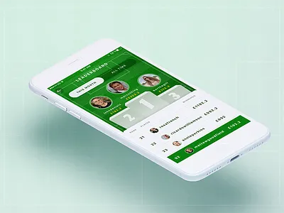 Football Prediction iOS App Animated Prototype after effects concept football interface ios leaderboard mobile mockup photoshop sketch ui ux