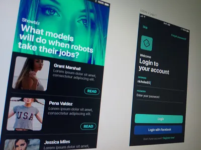iOS 11 dark theme for Ionic 3 clean dark ionic ios login news post theme