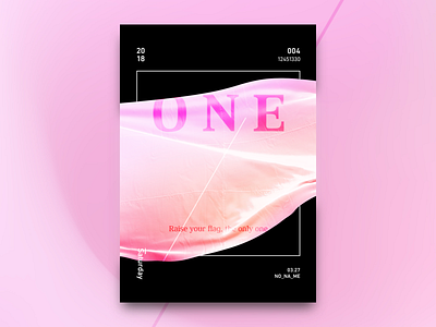 One design flag gradation graphic poster