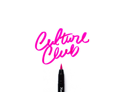 Culture Club brush pen culture club hand lettering kuretake