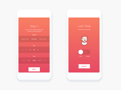 App Onboarding app date picker interface onboarding ui ux
