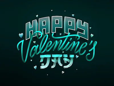 151/365 Happy Valentine's Day graphism handlettering illustration ipad lettering lettrage logotype procreate type typography