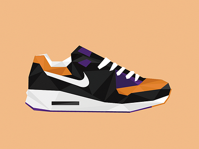 Nike Airmax89 alvaromelgosa artdirection graphicdesign ilustration lowpoly nike vector