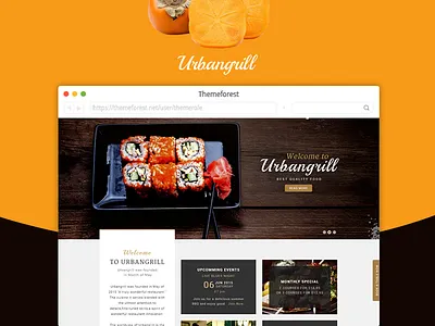 Urbangrill - Restaurant Website chef cook cooking design food menu restaurant site ui ux web website