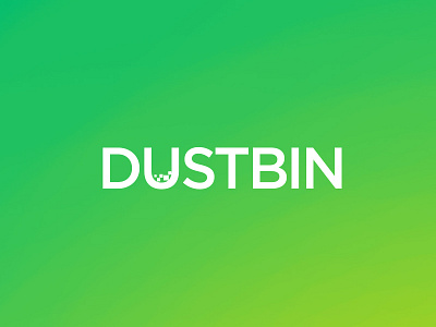 Dustbin art direction best logo design graphic logo minimal minimalist play textlogo visula text project vtp