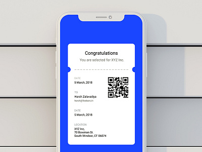 Minimalistic Onboarding application application onboarding ticket