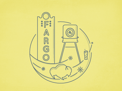 Fargolicious brews circular fargo fergie illustrator lineart shapetool snowflakes
