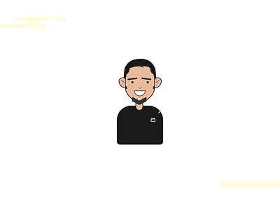 my avatar avatar black character flat line smile vector