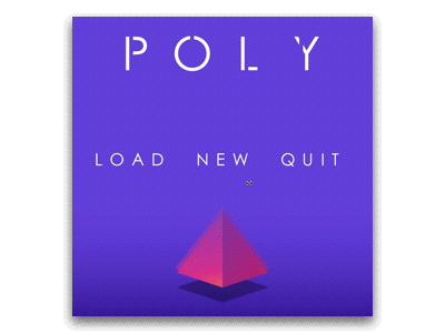 Poly Simple Menu Animation animation game poly principle