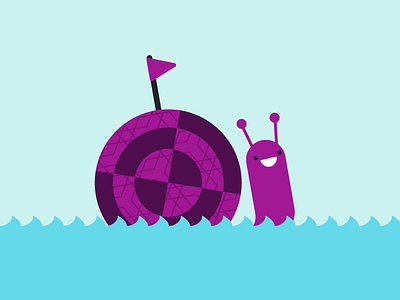 Set Snail boat cute illustration ocean sail sailboat snail